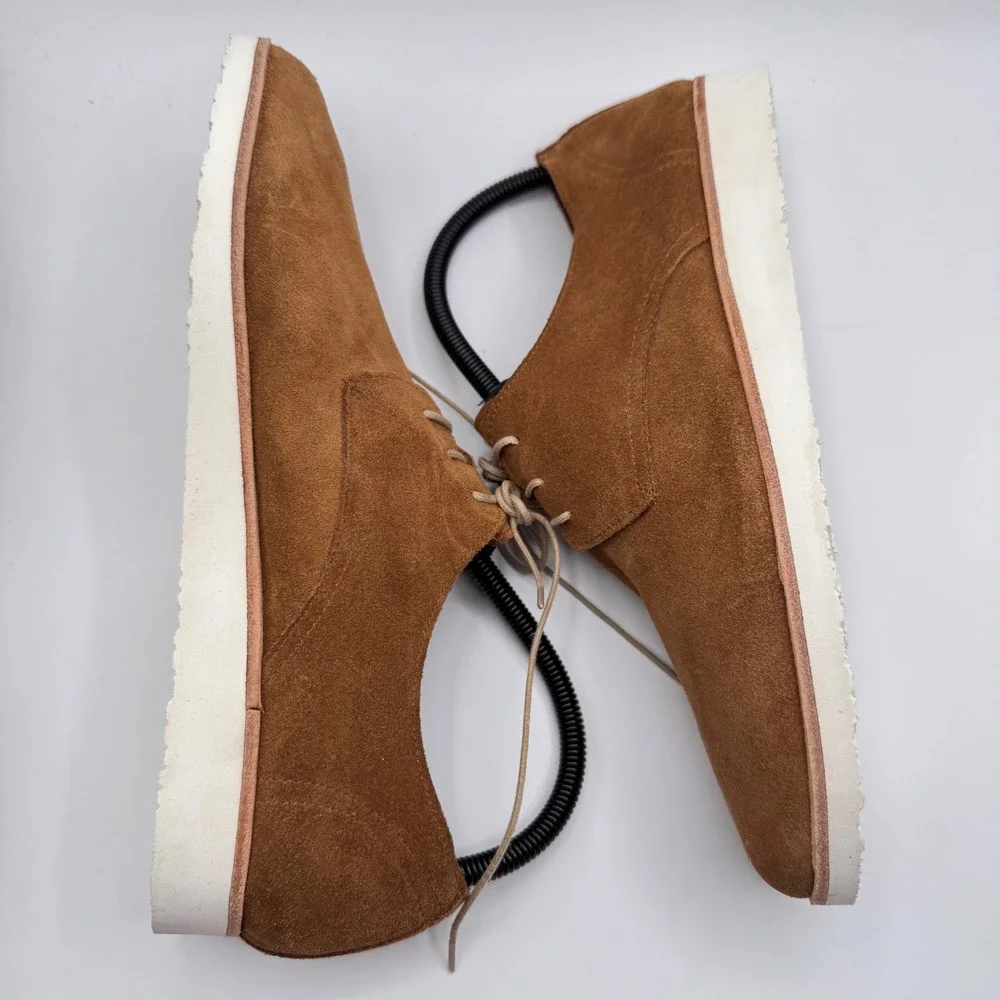 Nisolo Lightweight Flex Derby Oxfords Shoes Men's 8.5 Made in Peru Suede Leather